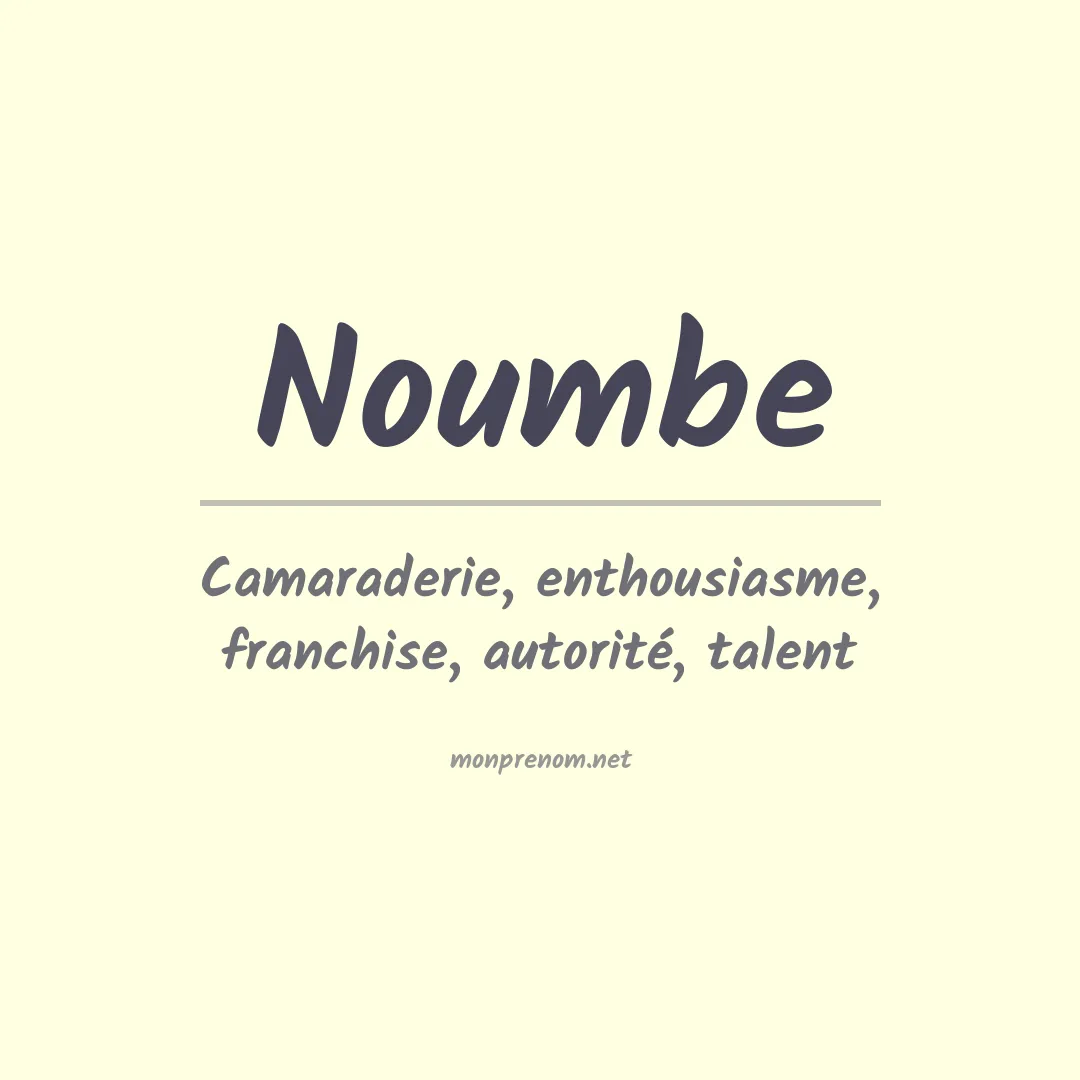 Prénom Noumbe