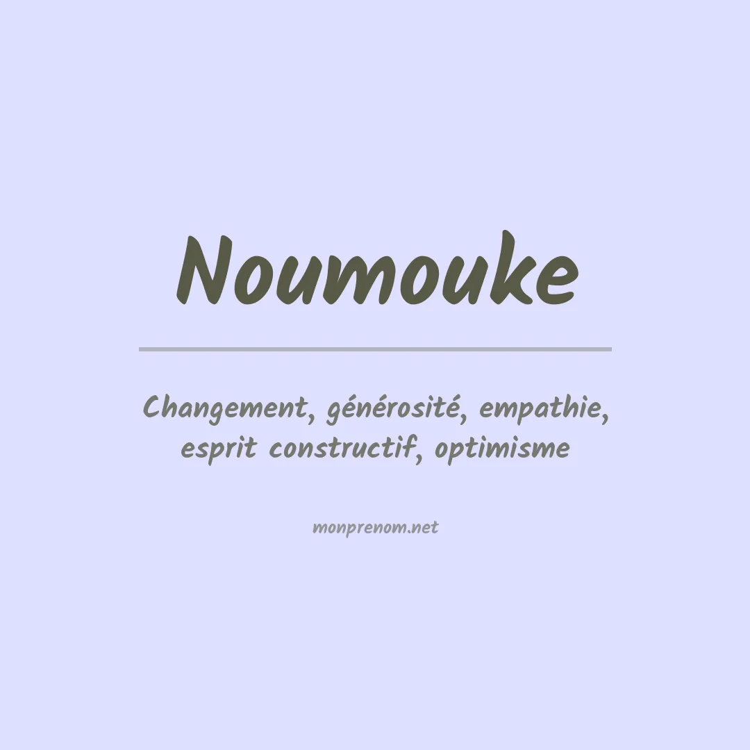 Prénom Noumouke
