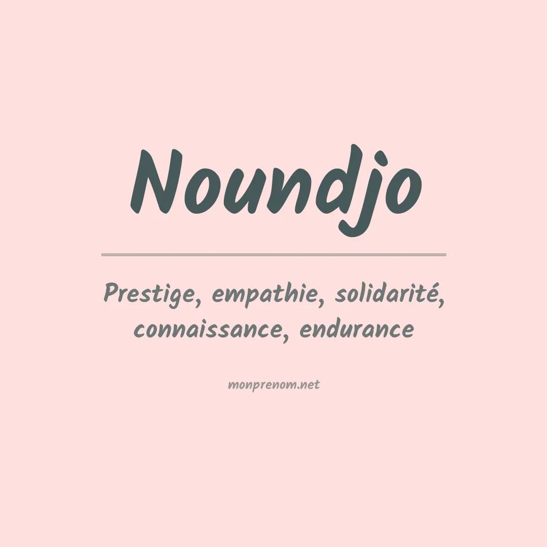Prénom Noundjo
