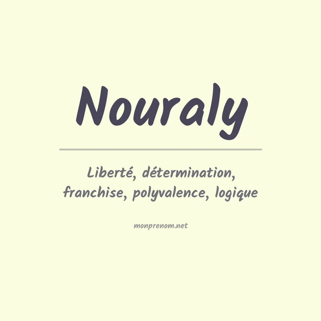 Signification du prénom Nouraly