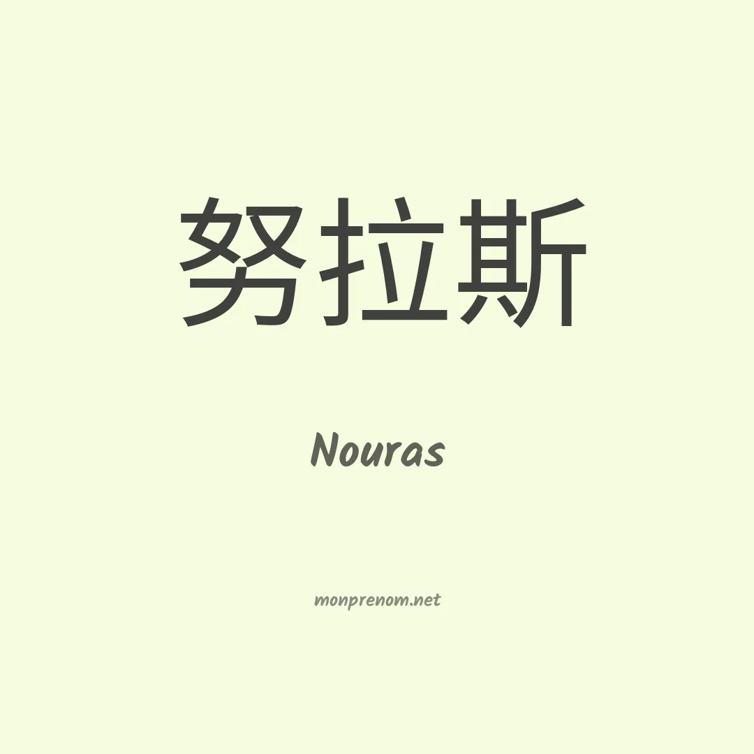 Nouras en chinois