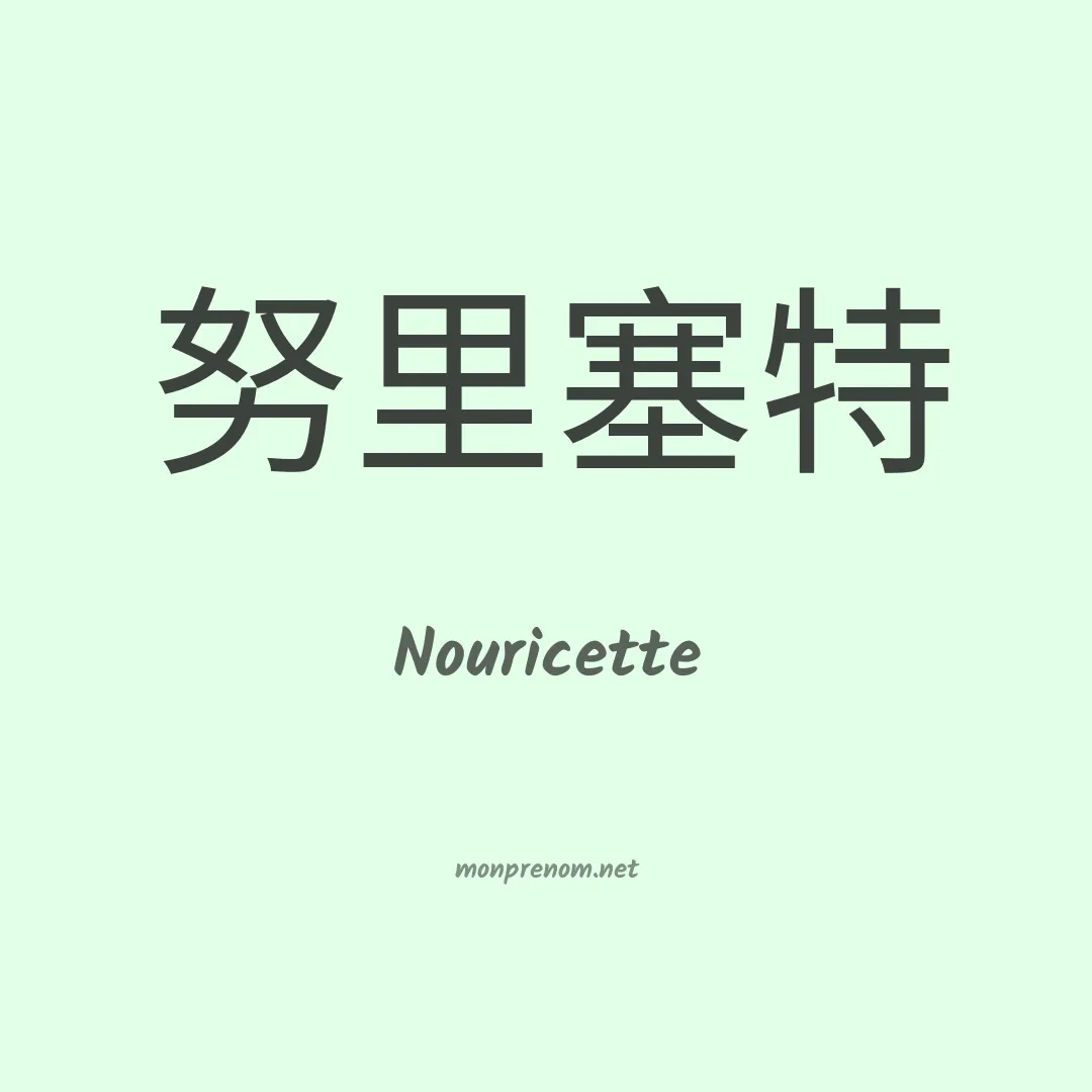 Nouricette en chinois