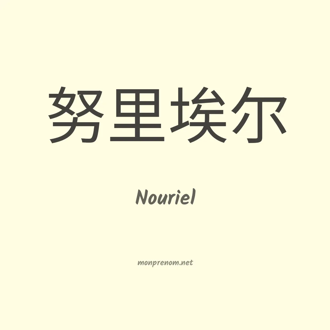 Nouriel en chinois