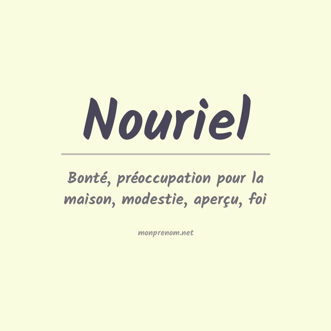 Signification du prénom Nouriel