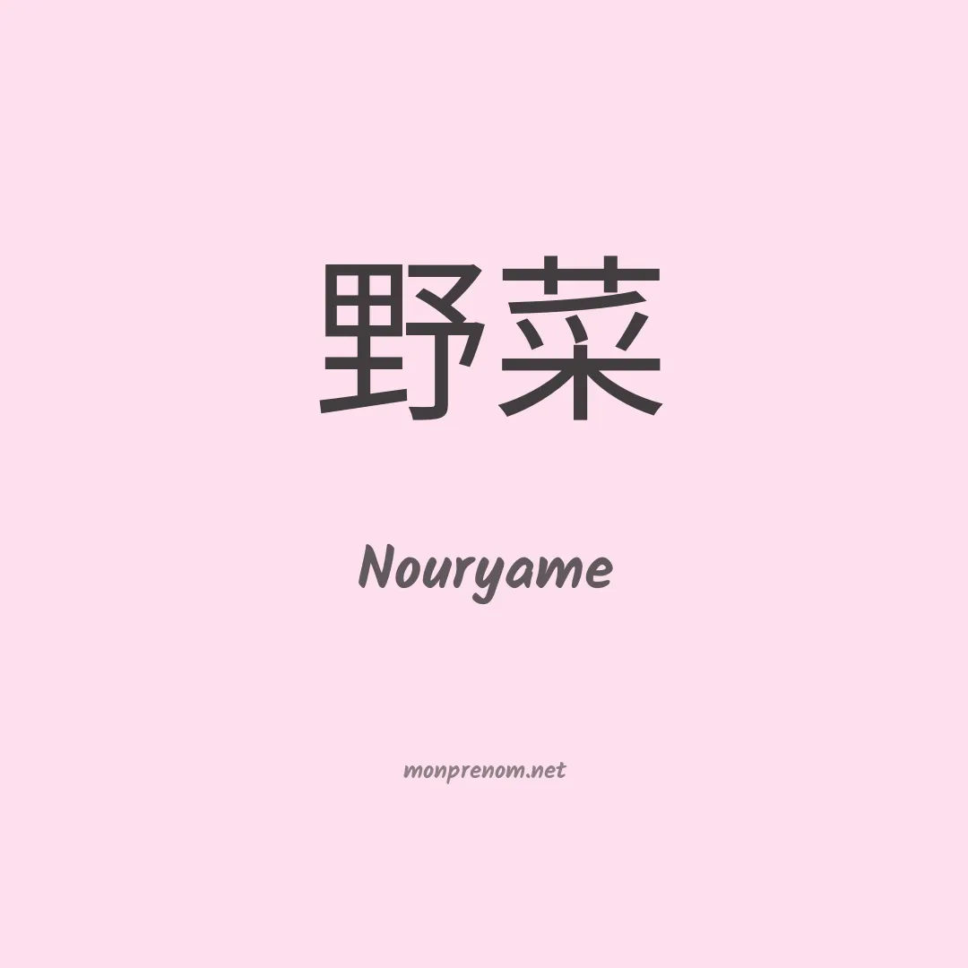 Nouryame en chinois