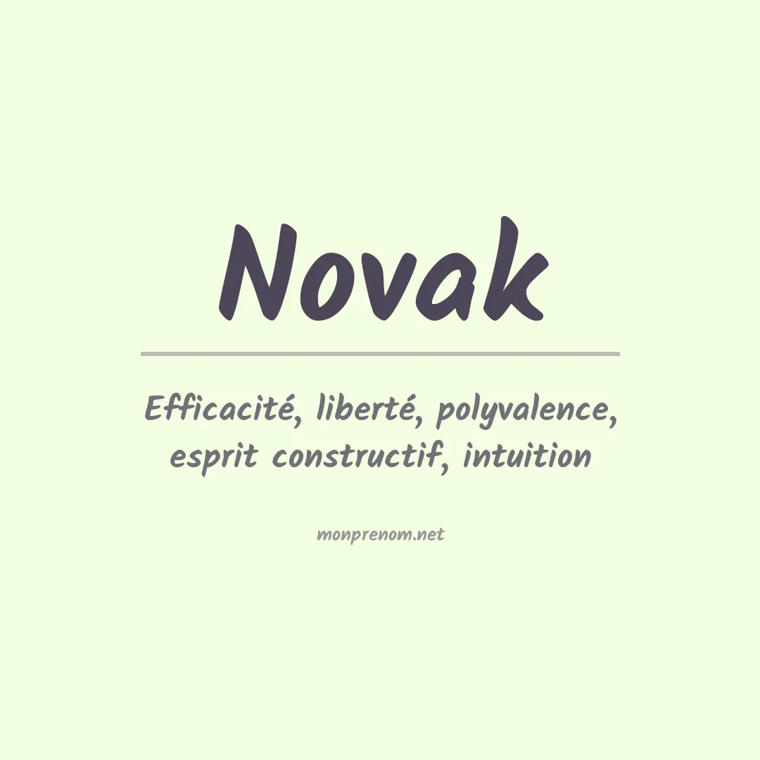 Prénom Novak