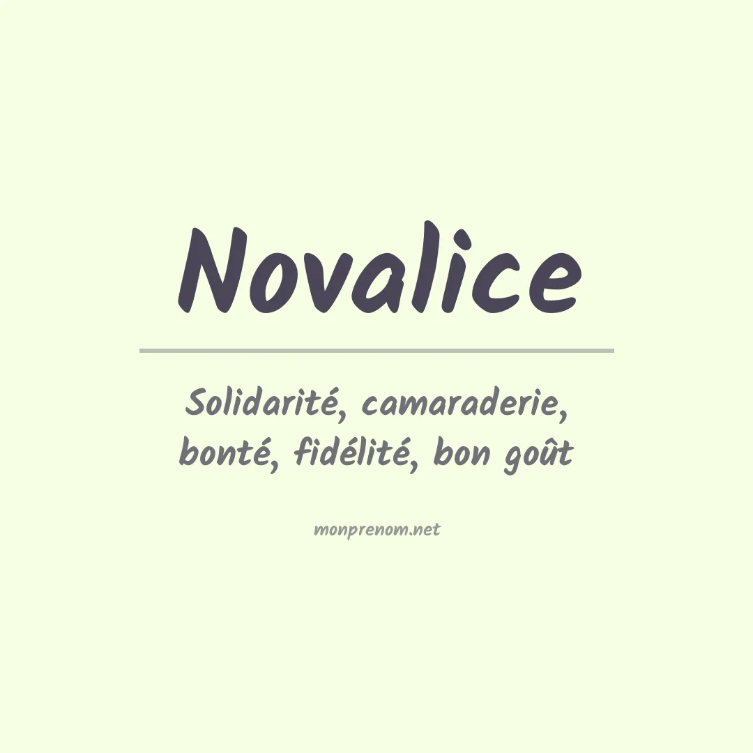Prénom Novalice