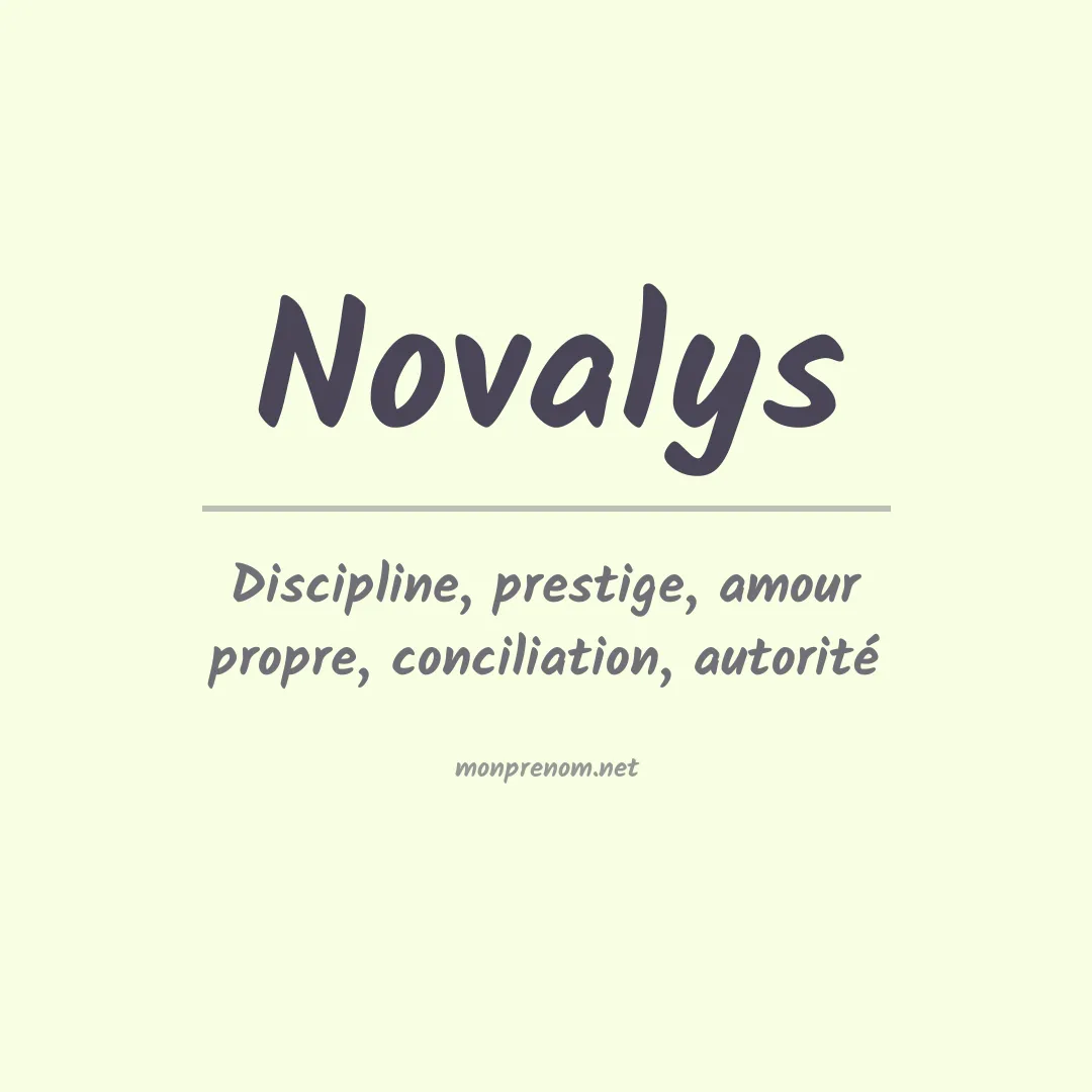 Signification du prénom Novalys