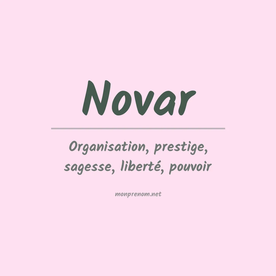 Signification du prénom Novar