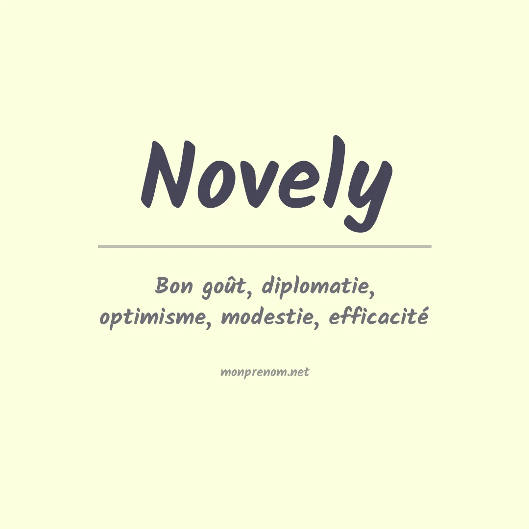 Signification du prénom Novely