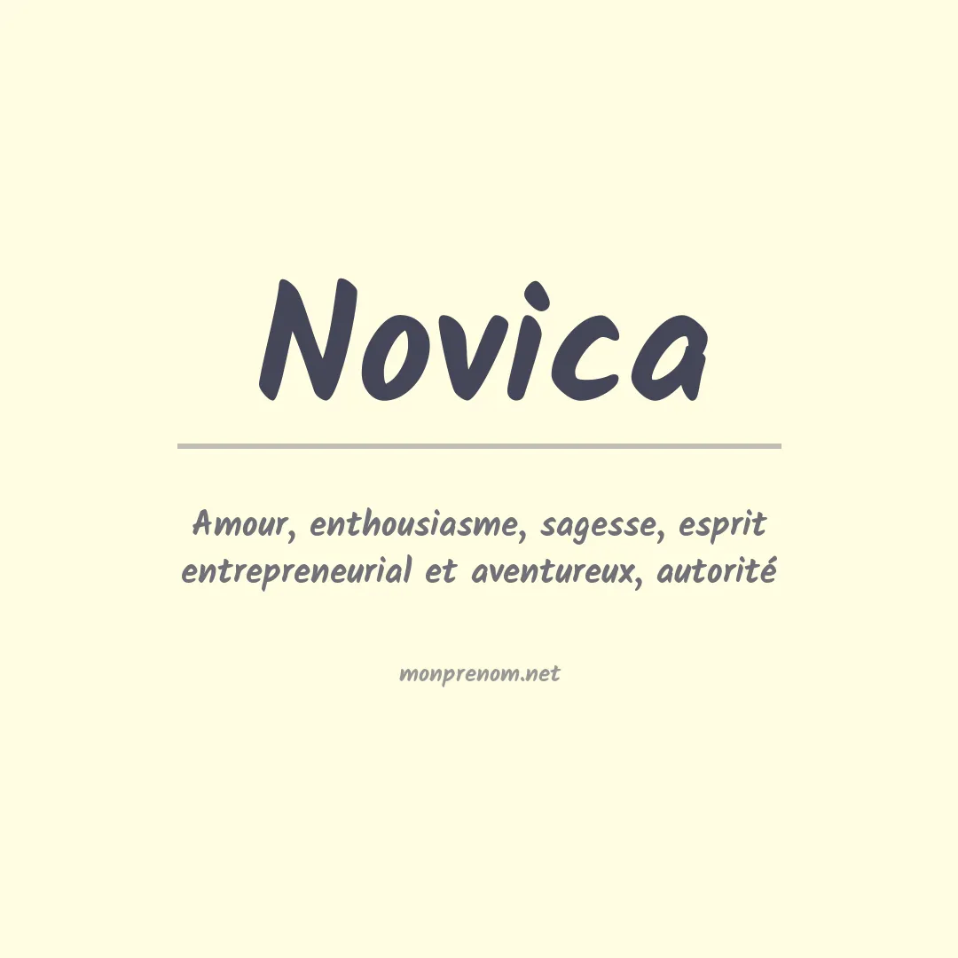 Signification du prénom Novica