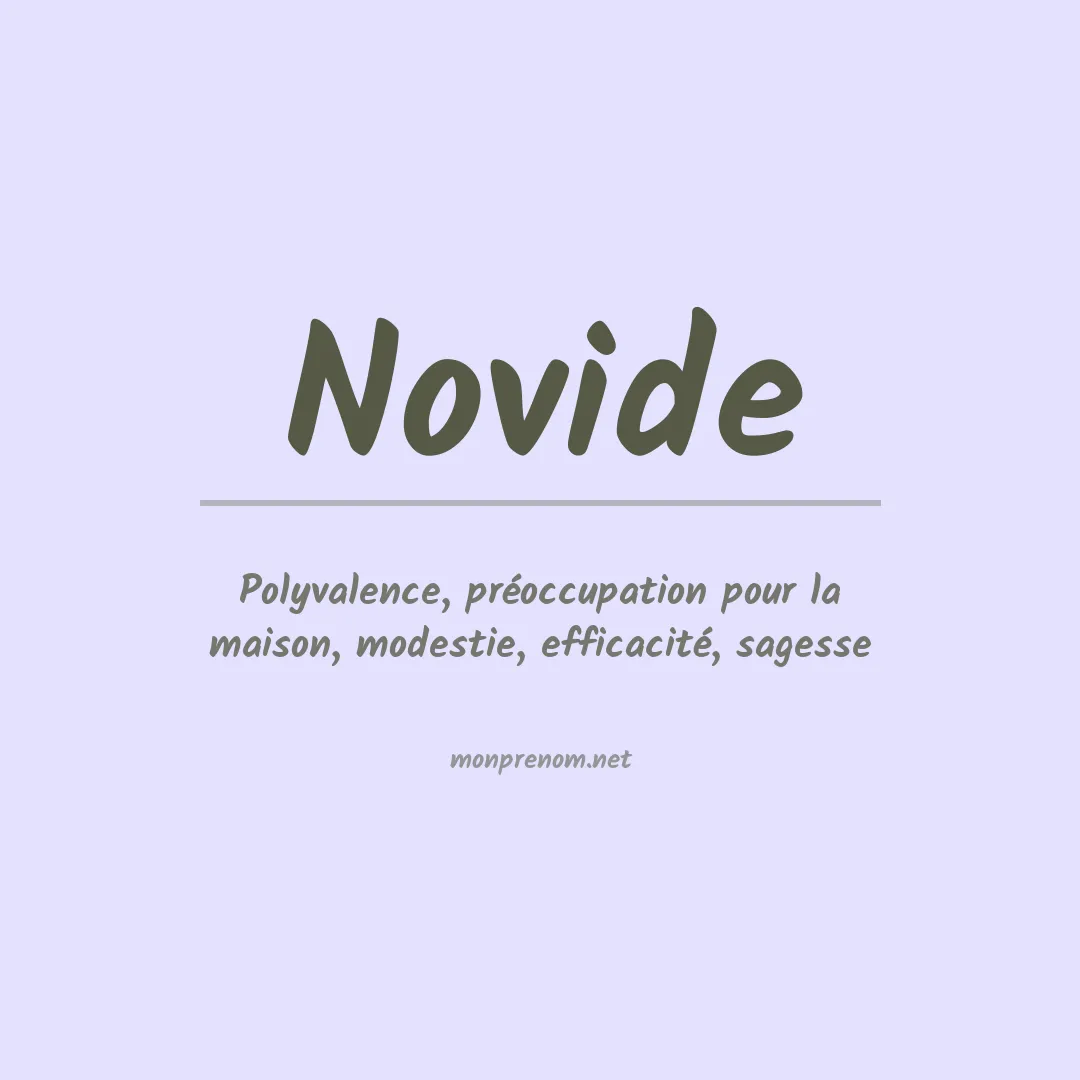 Signification du prénom Novide