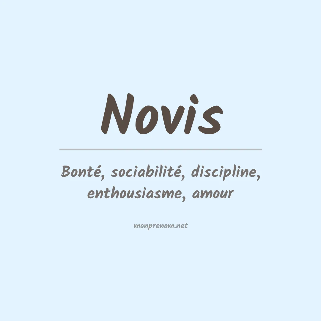 Signification du prénom Novis