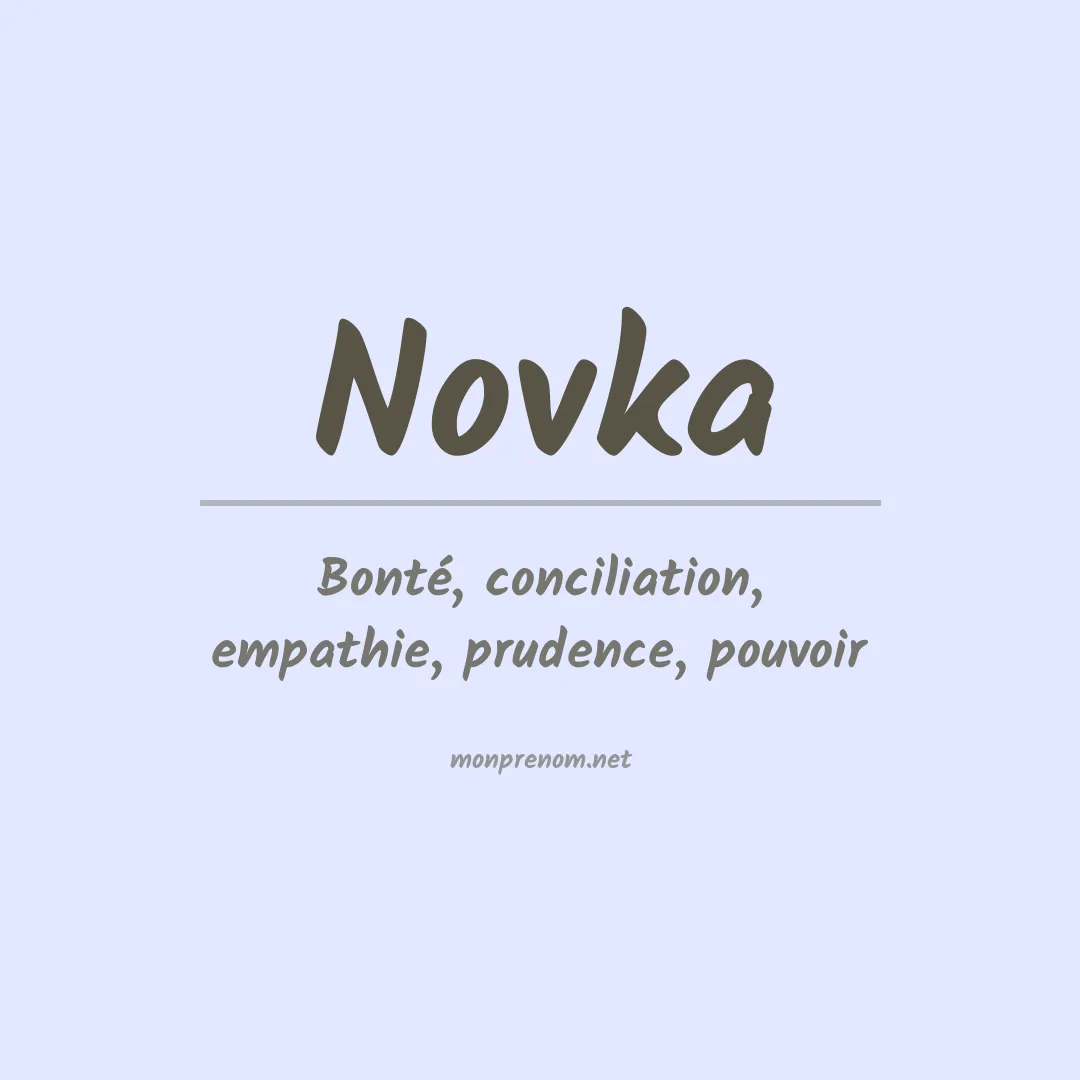 Prénom Novka