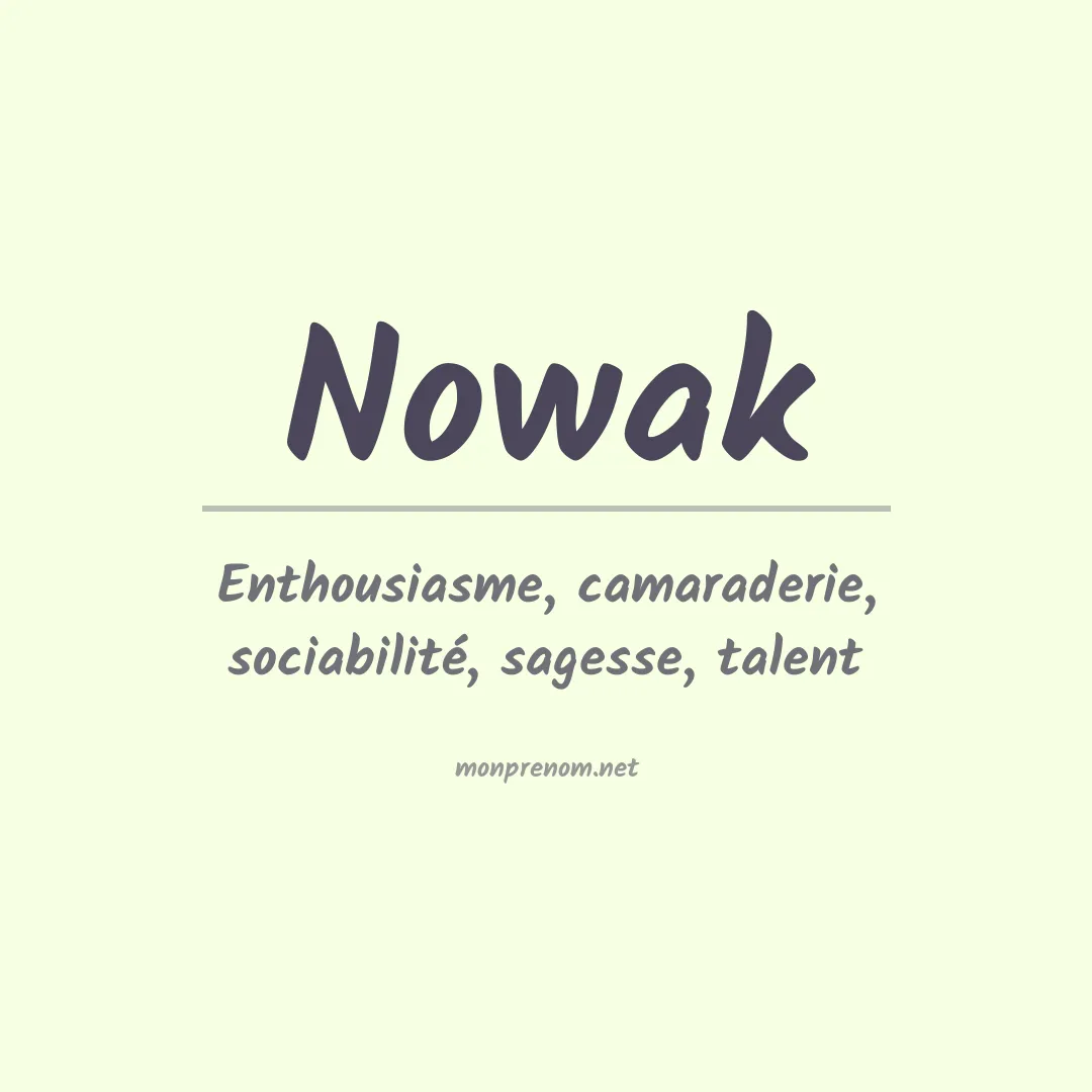 Prénom Nowak