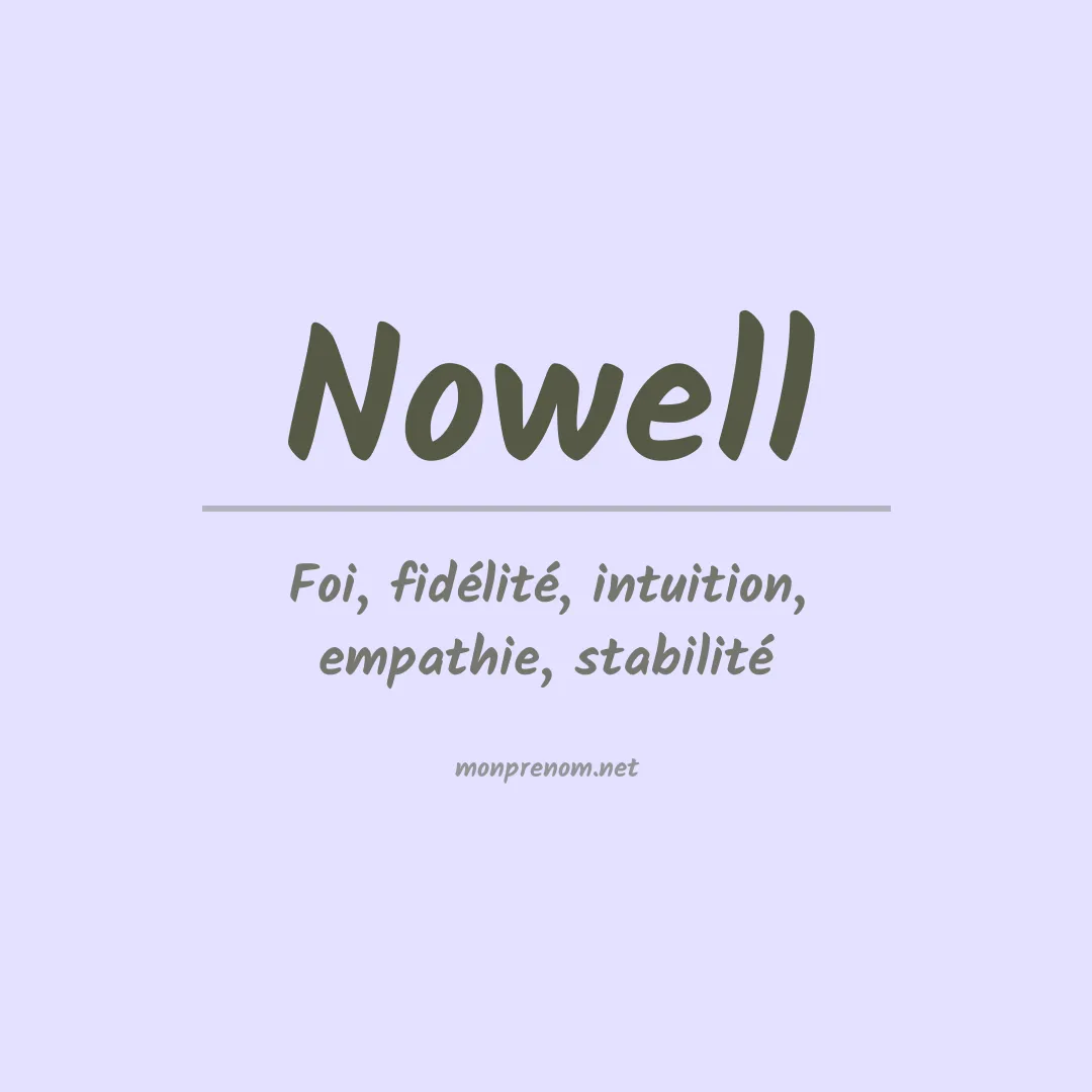Prénom Nowell