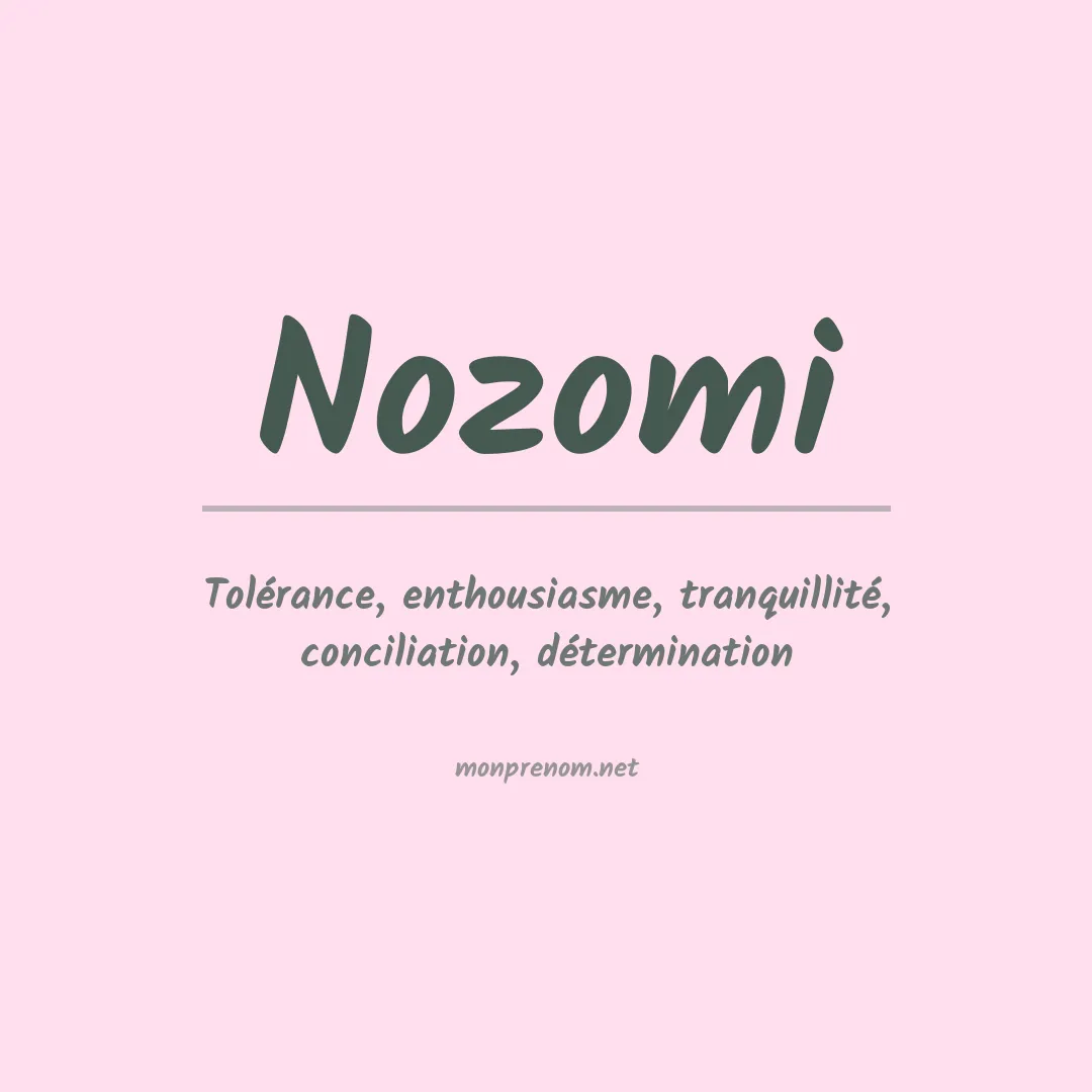 Signification du prénom Nozomi