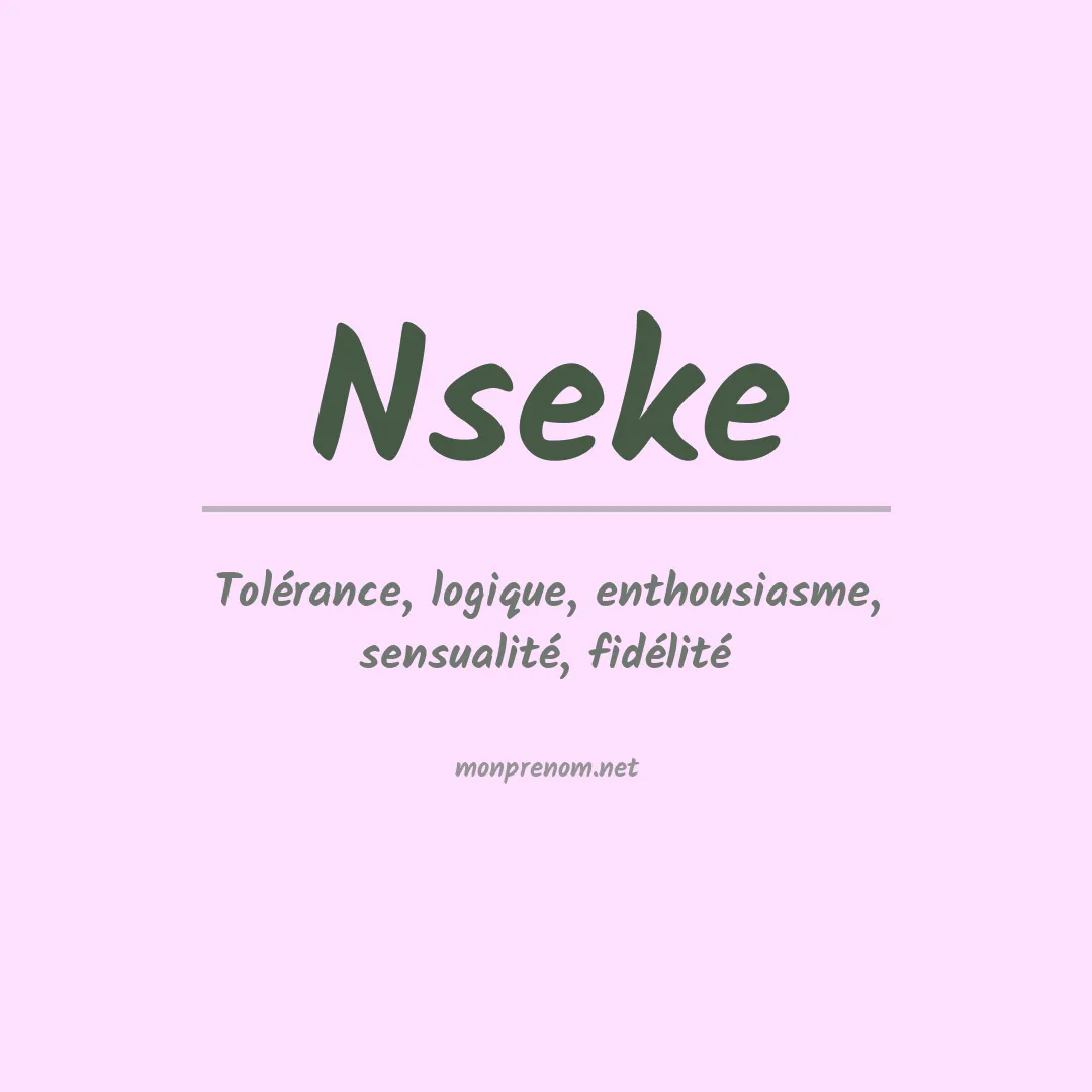 Prénom Nseke