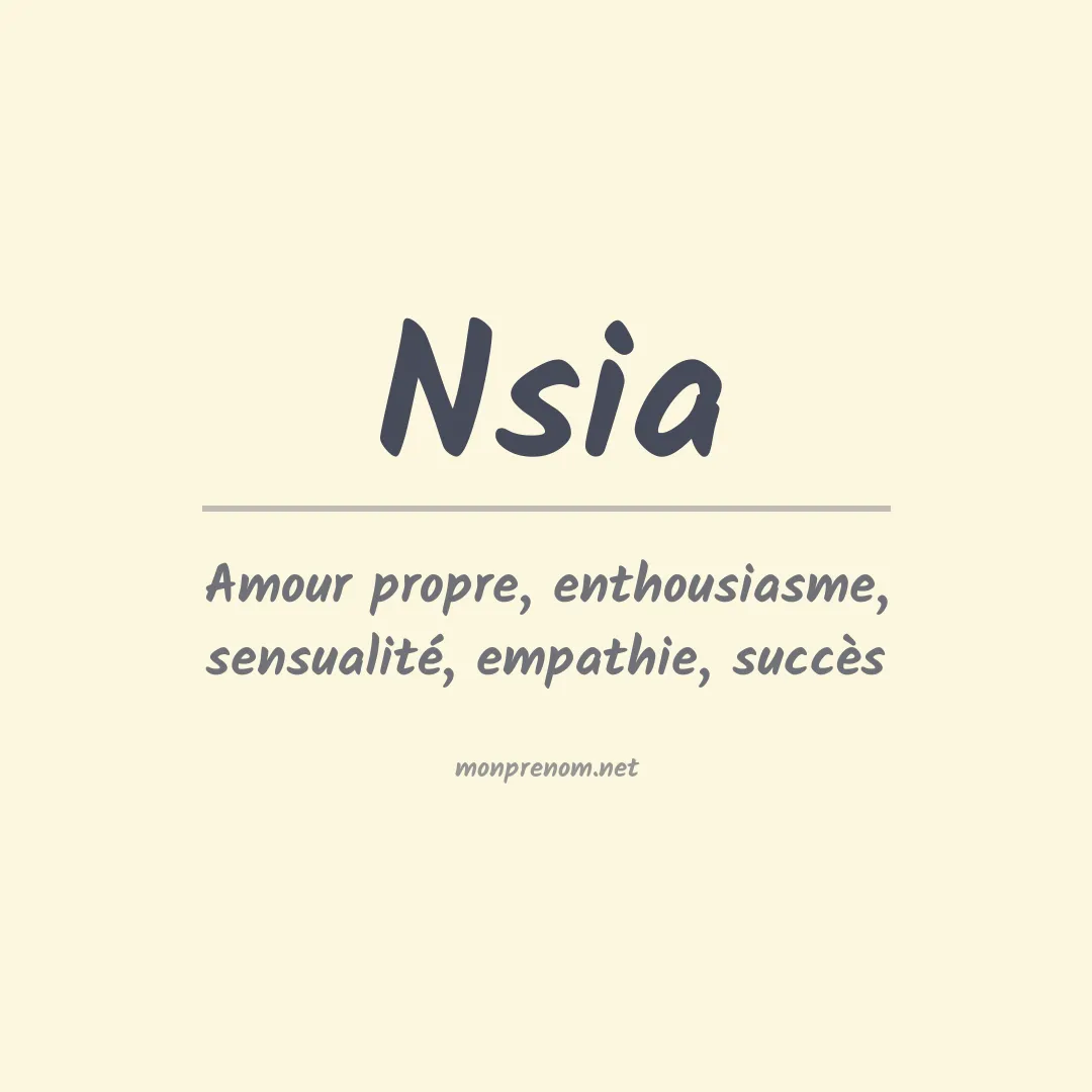 Signification du prénom Nsia