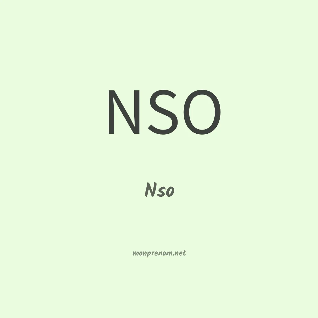 Nso en chinois