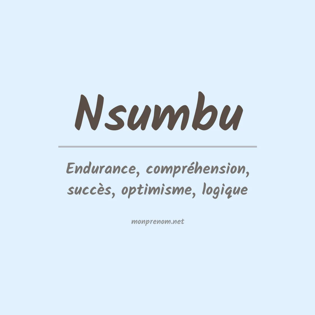 Signification du prénom Nsumbu