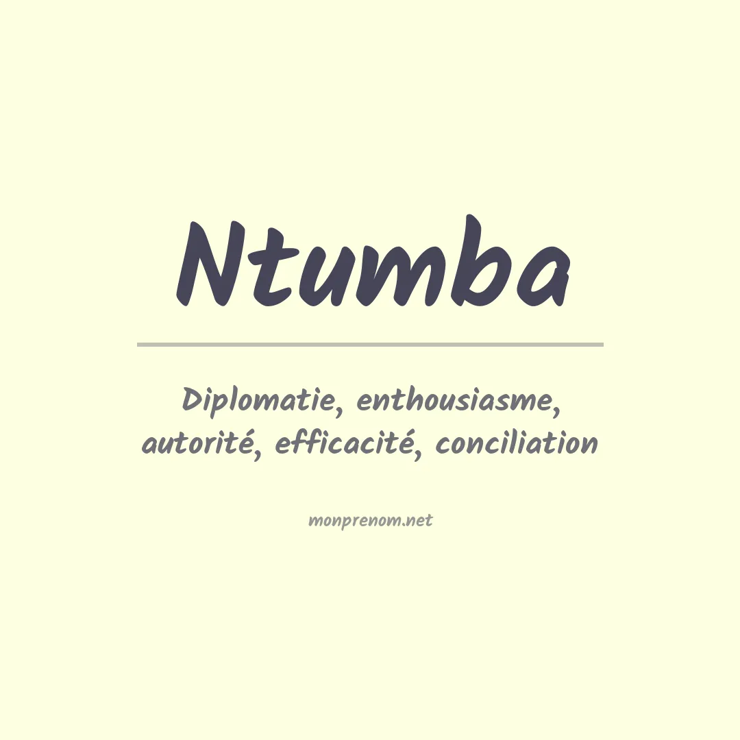 Prénom Ntumba