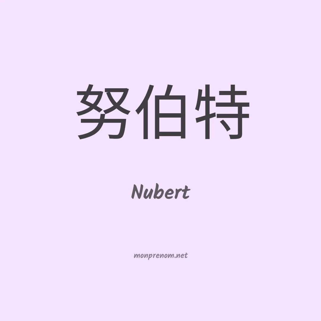Nubert en chinois