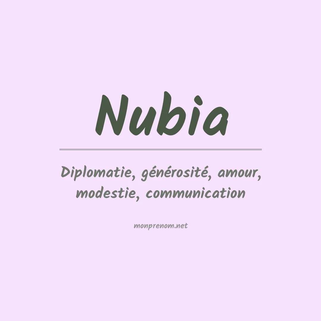 Signification du prénom Nubia