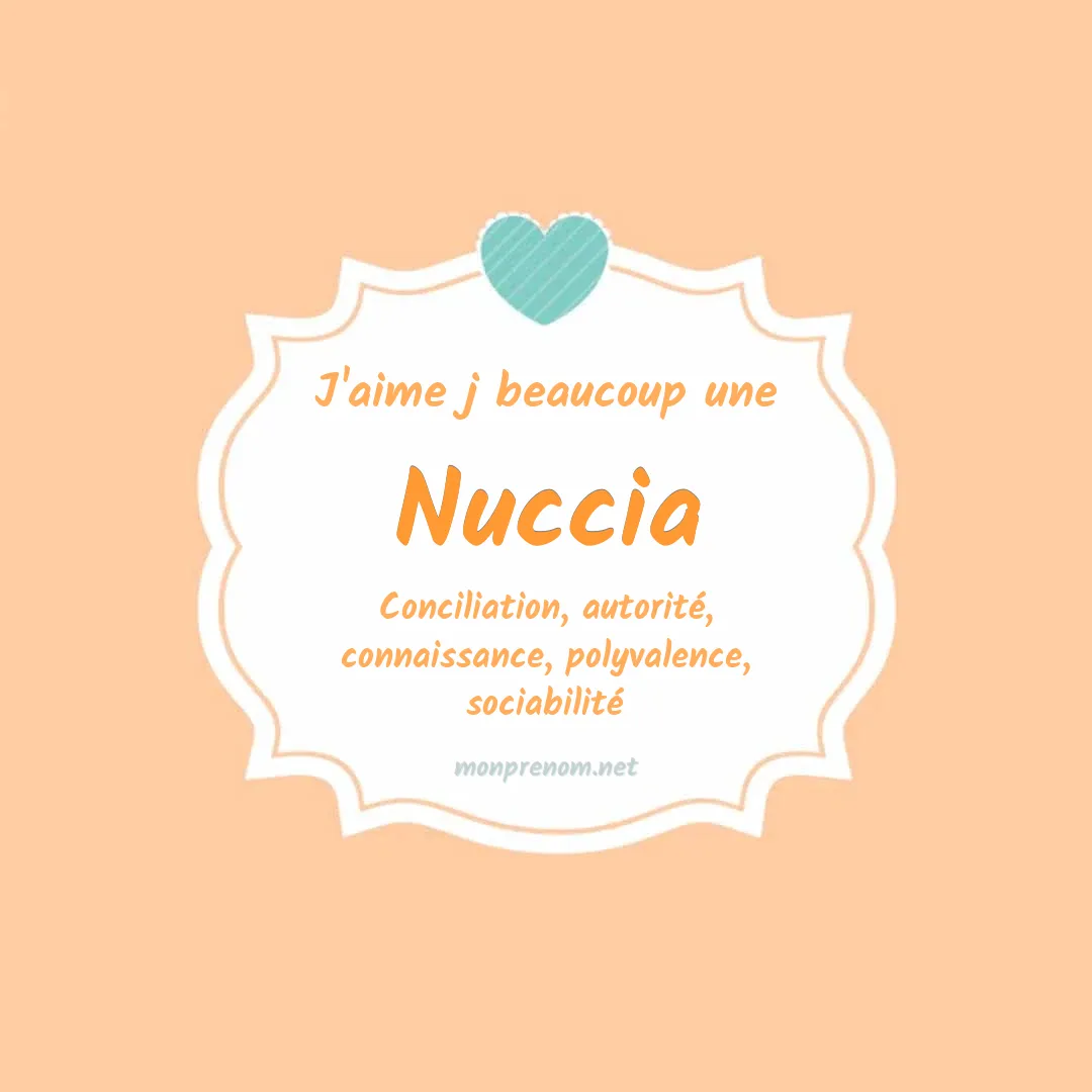 J'aime beaucoup Nuccia