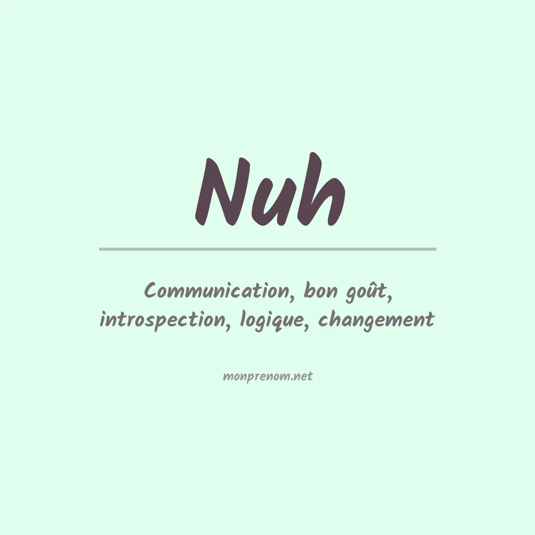 Signification du prénom Nuh