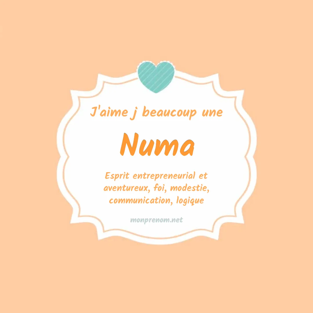 J'aime beaucoup Numa