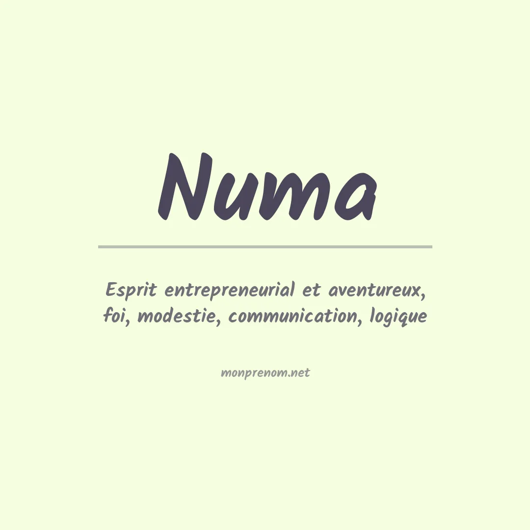 Prénom Numa
