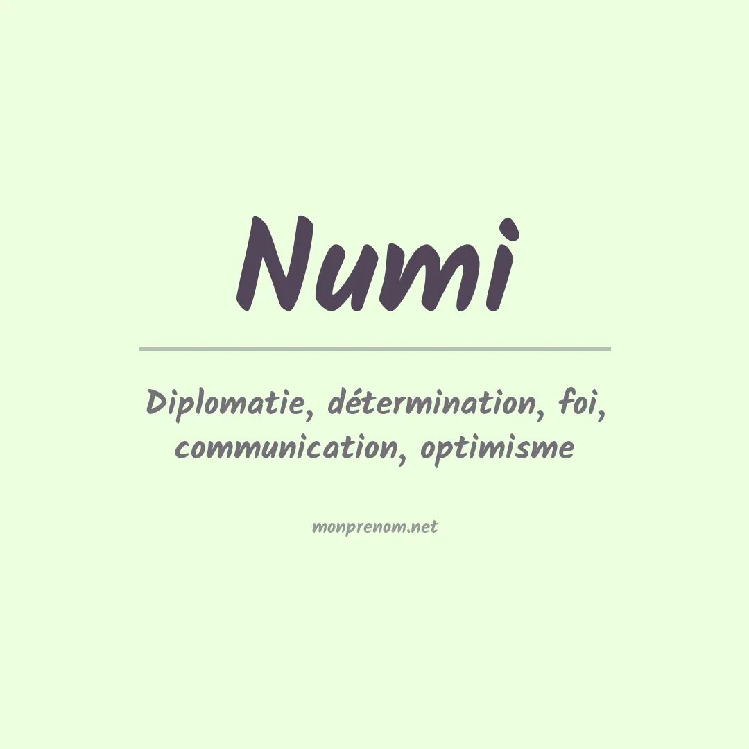 Signification du prénom Numi