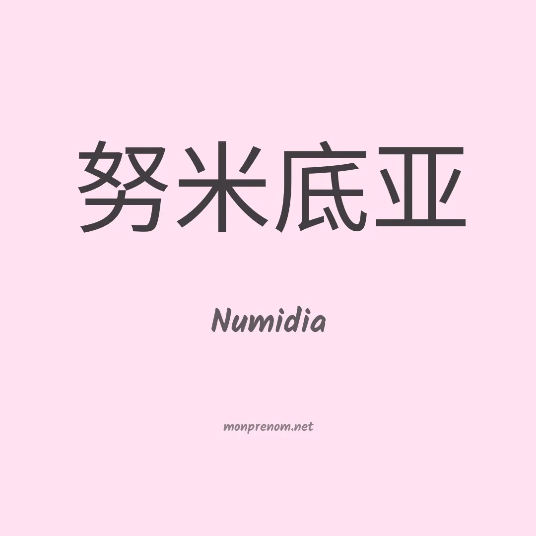 Numidia en chinois