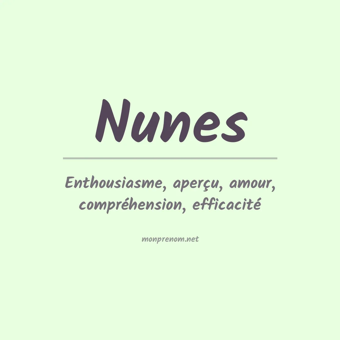 Prénom Nunes