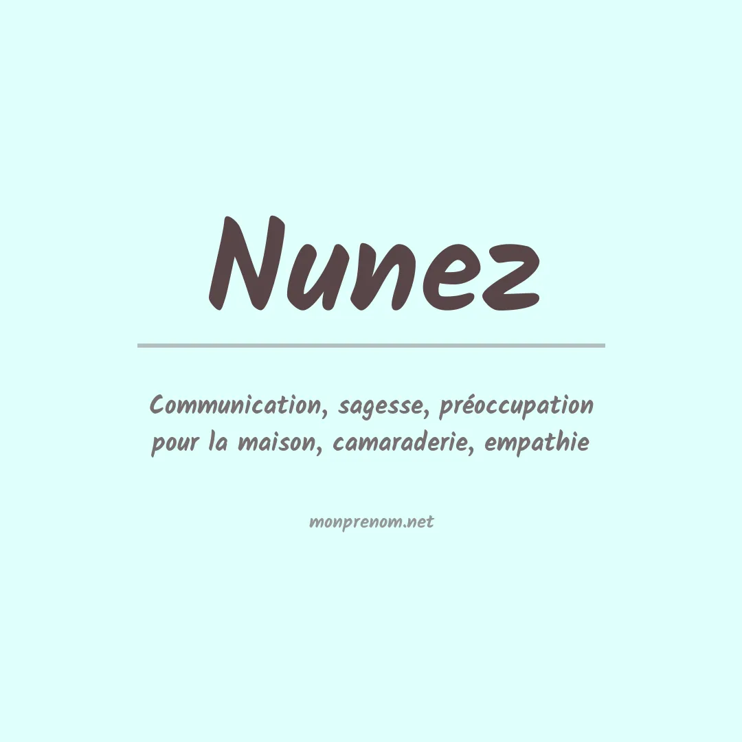 Prénom Nunez