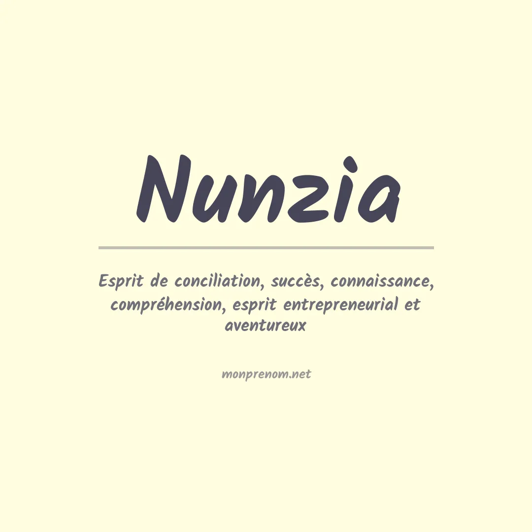 Signification du prénom Nunzia
