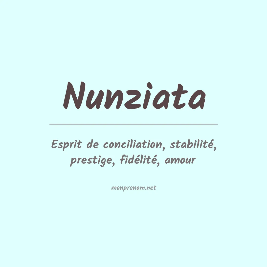 Signification du prénom Nunziata