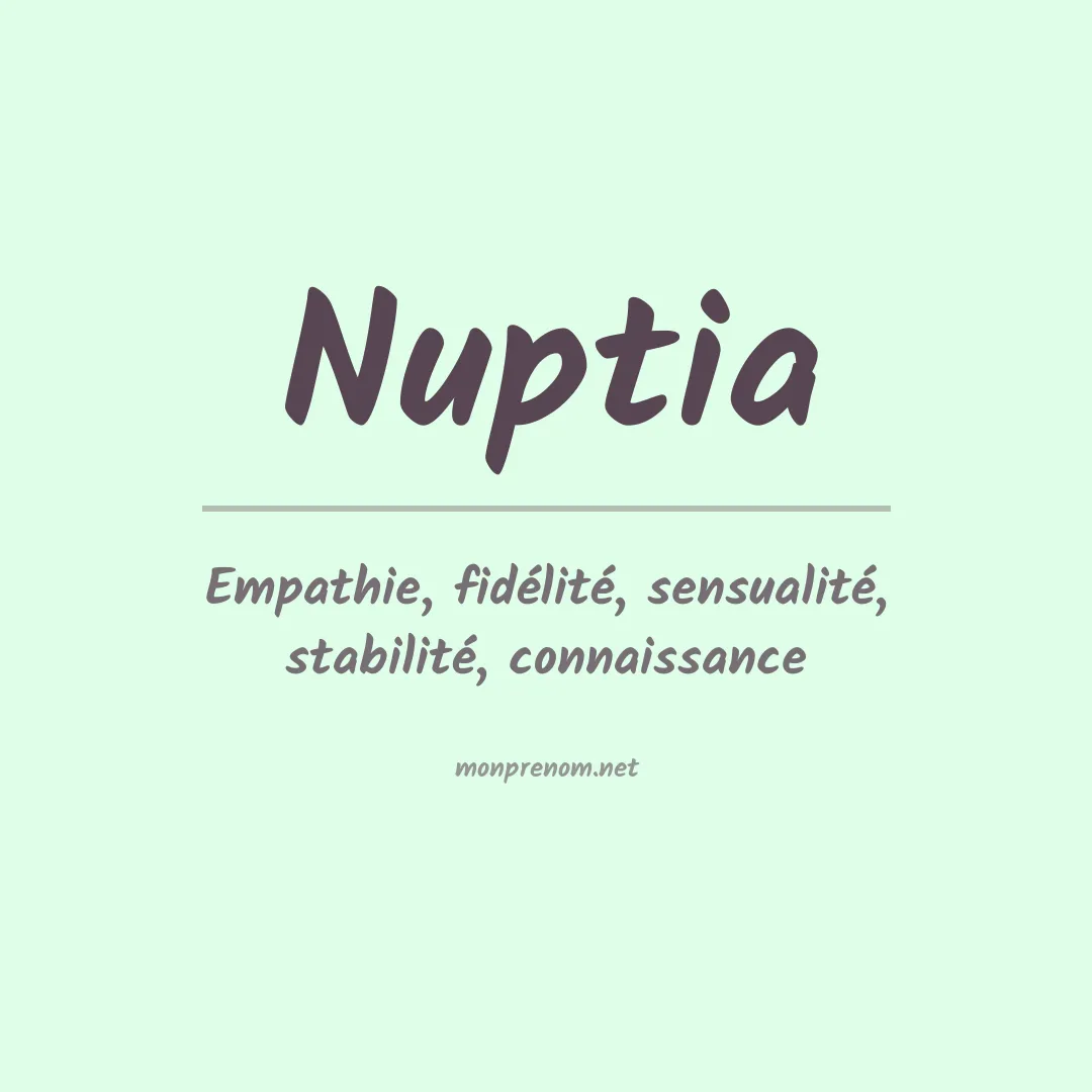 Signification du prénom Nuptia