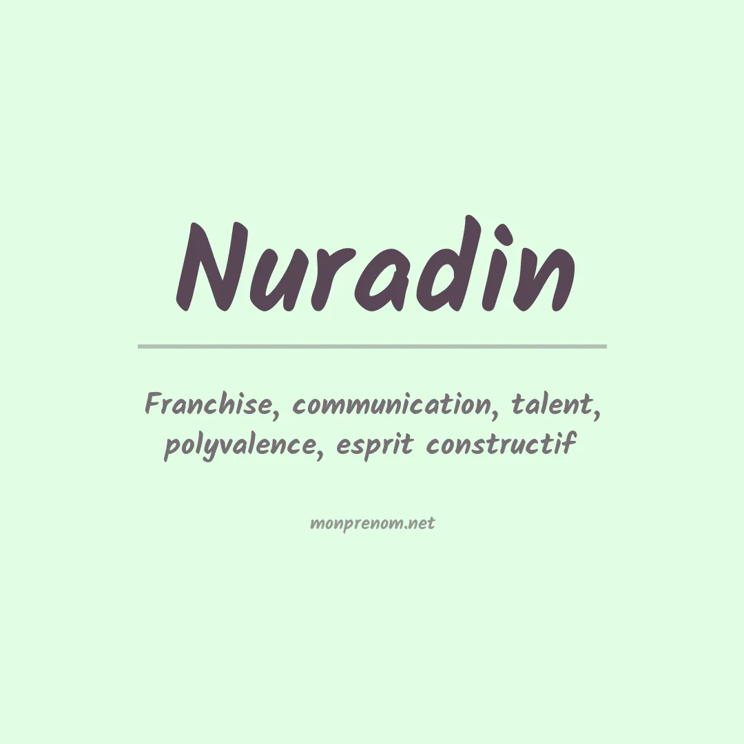 Signification du prénom Nuradin