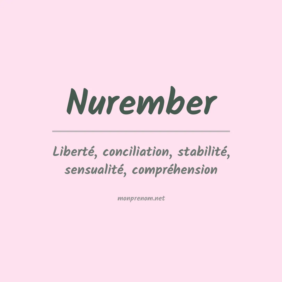 Signification du prénom Nurember