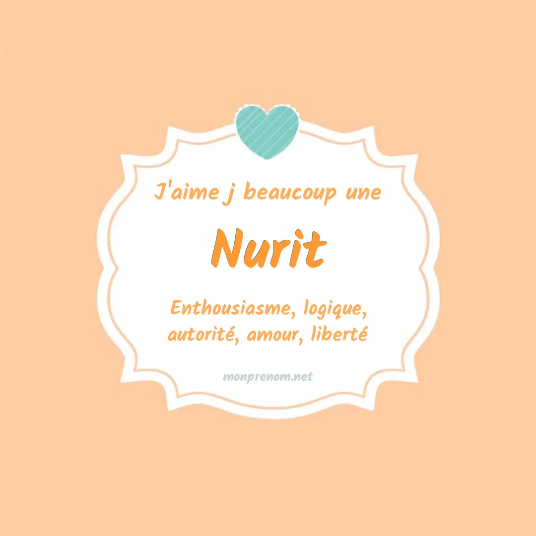 J'aime beaucoup Nurit