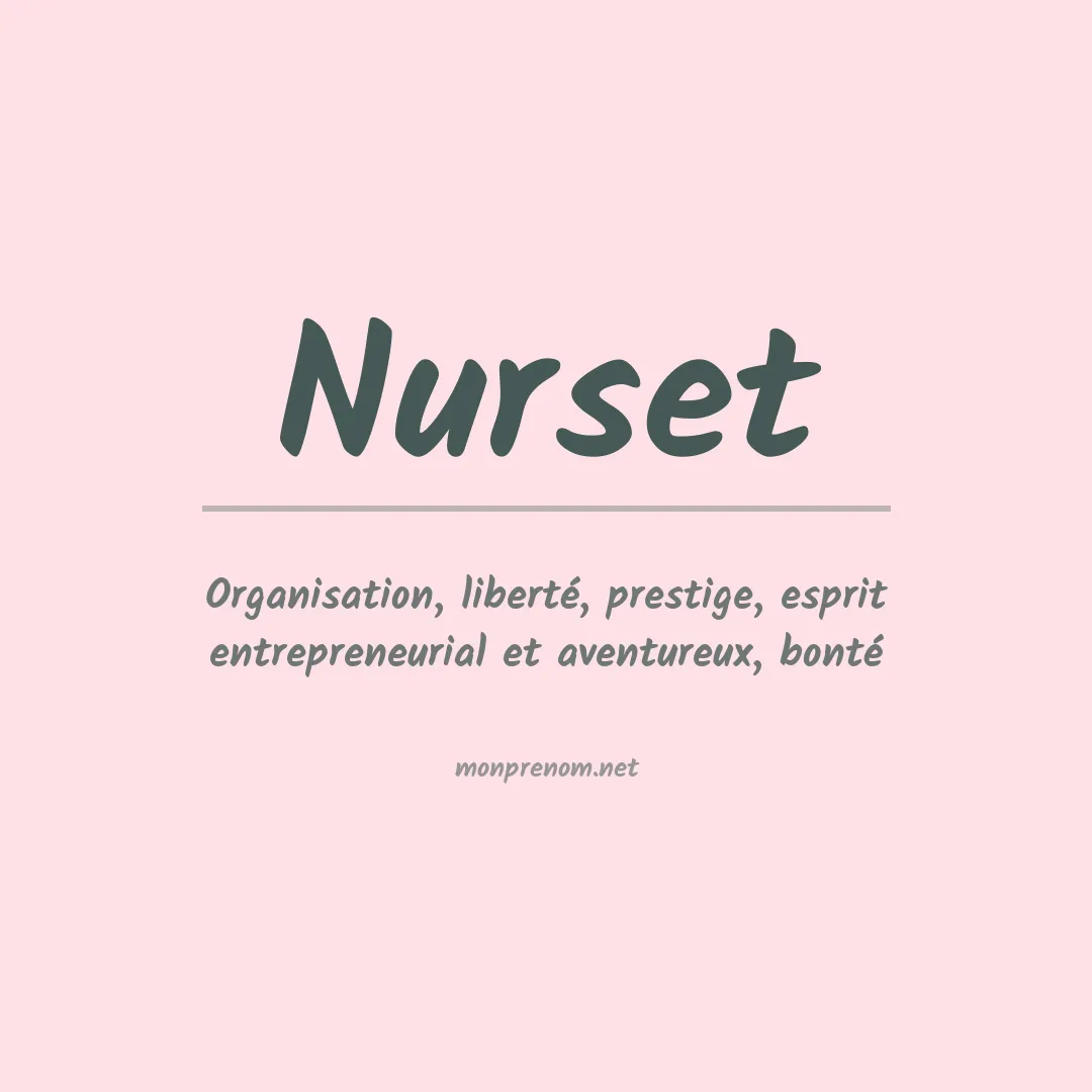 Signification du prénom Nurset