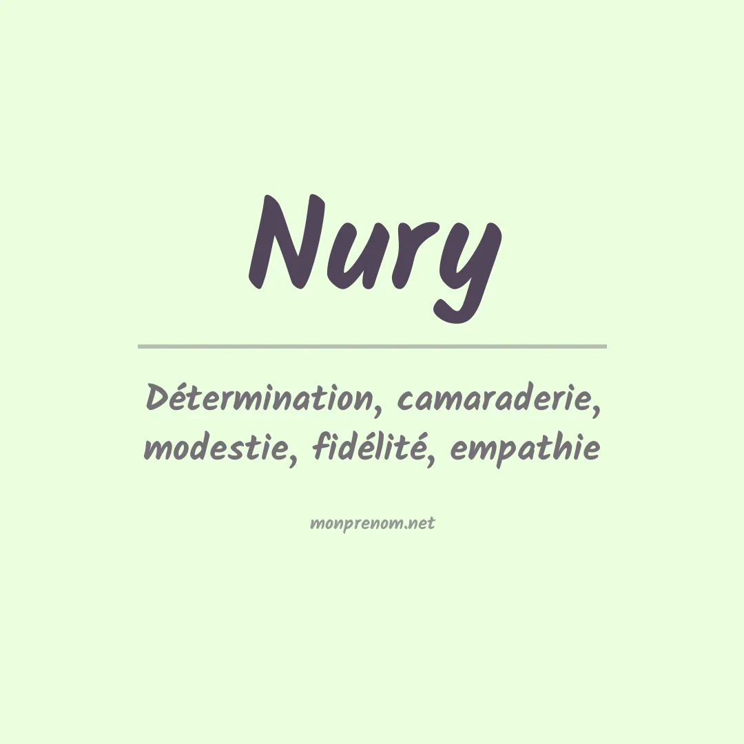Prénom Nury