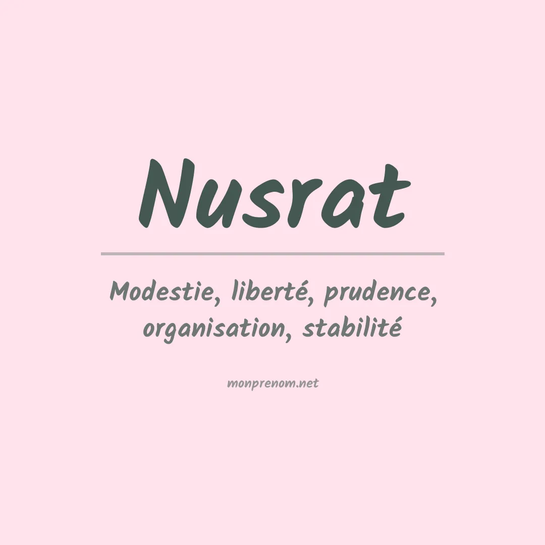 Signification du prénom Nusrat
