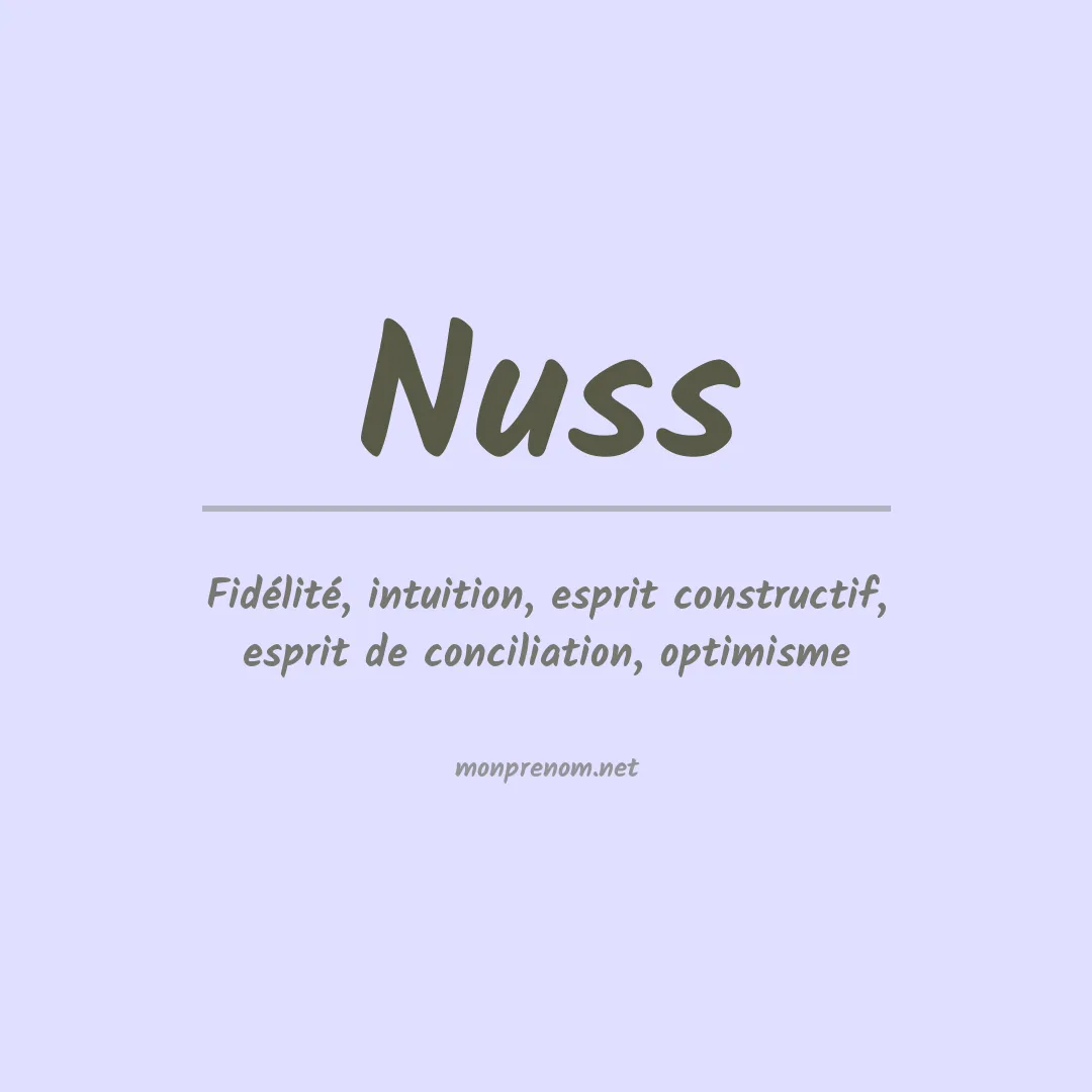 Prénom Nuss