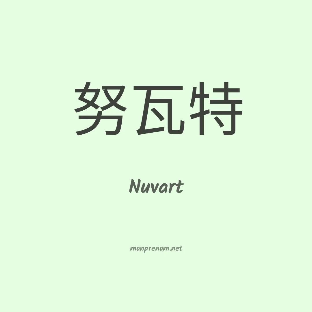 Nuvart en chinois