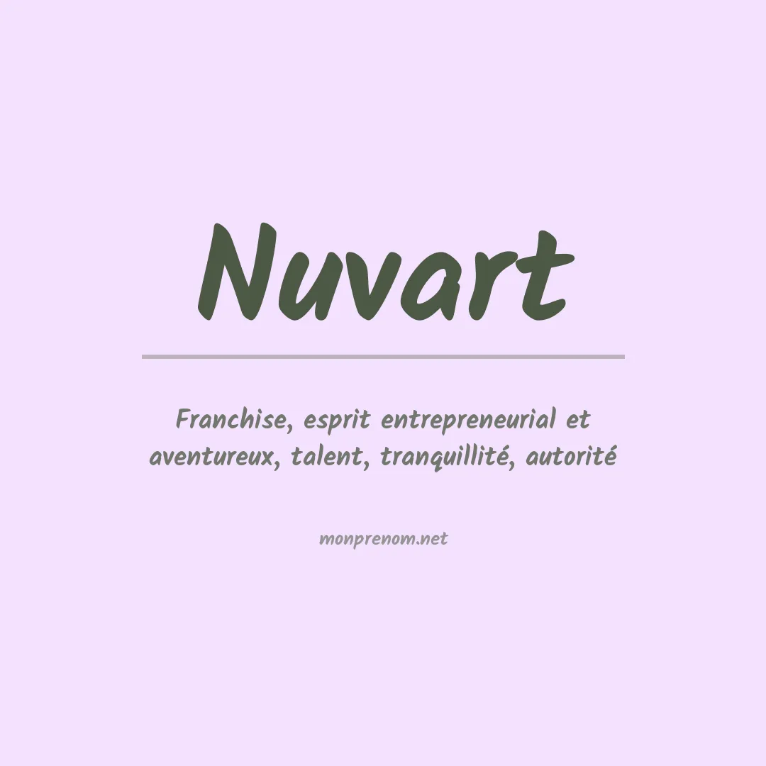 Signification du prénom Nuvart
