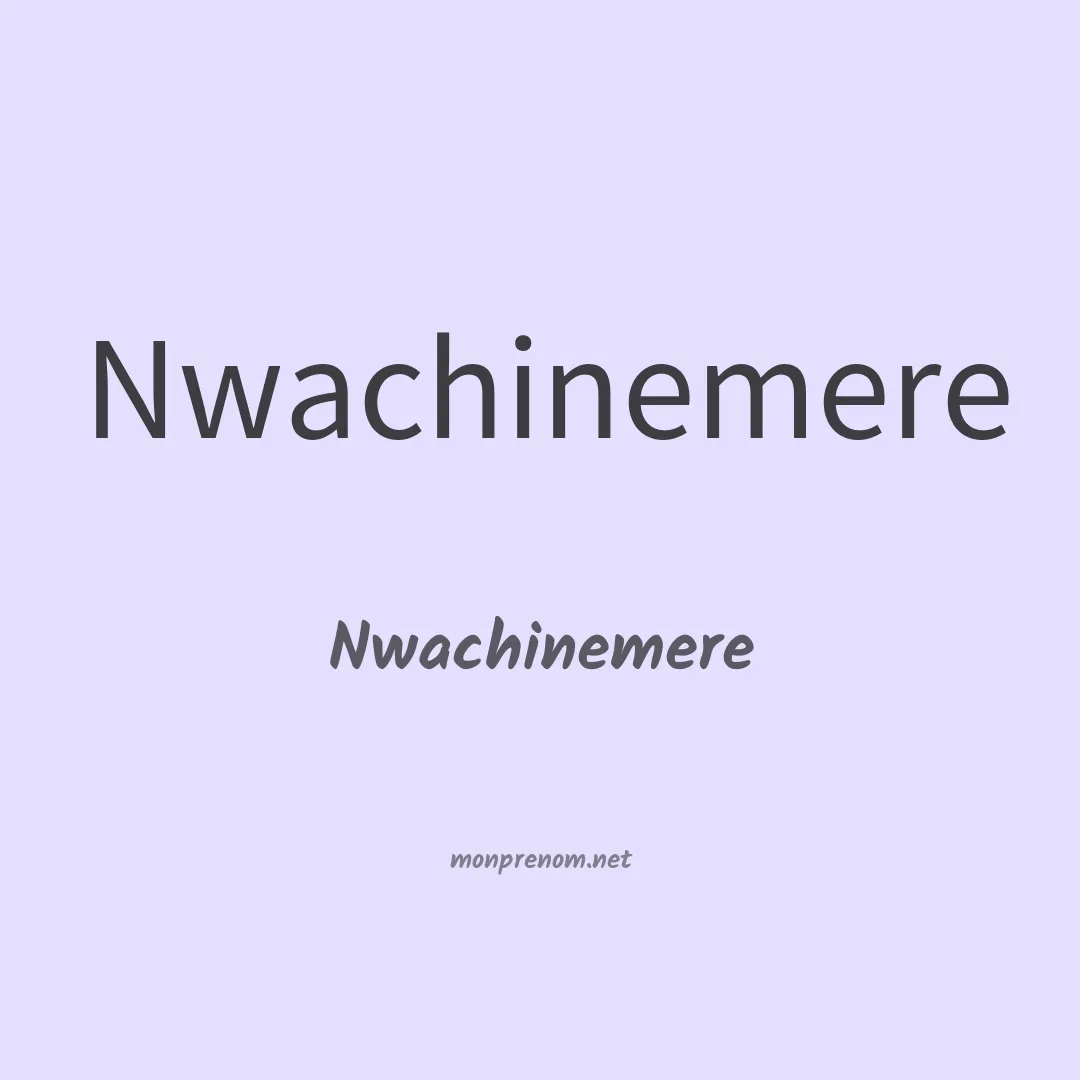 Nwachinemere en chinois