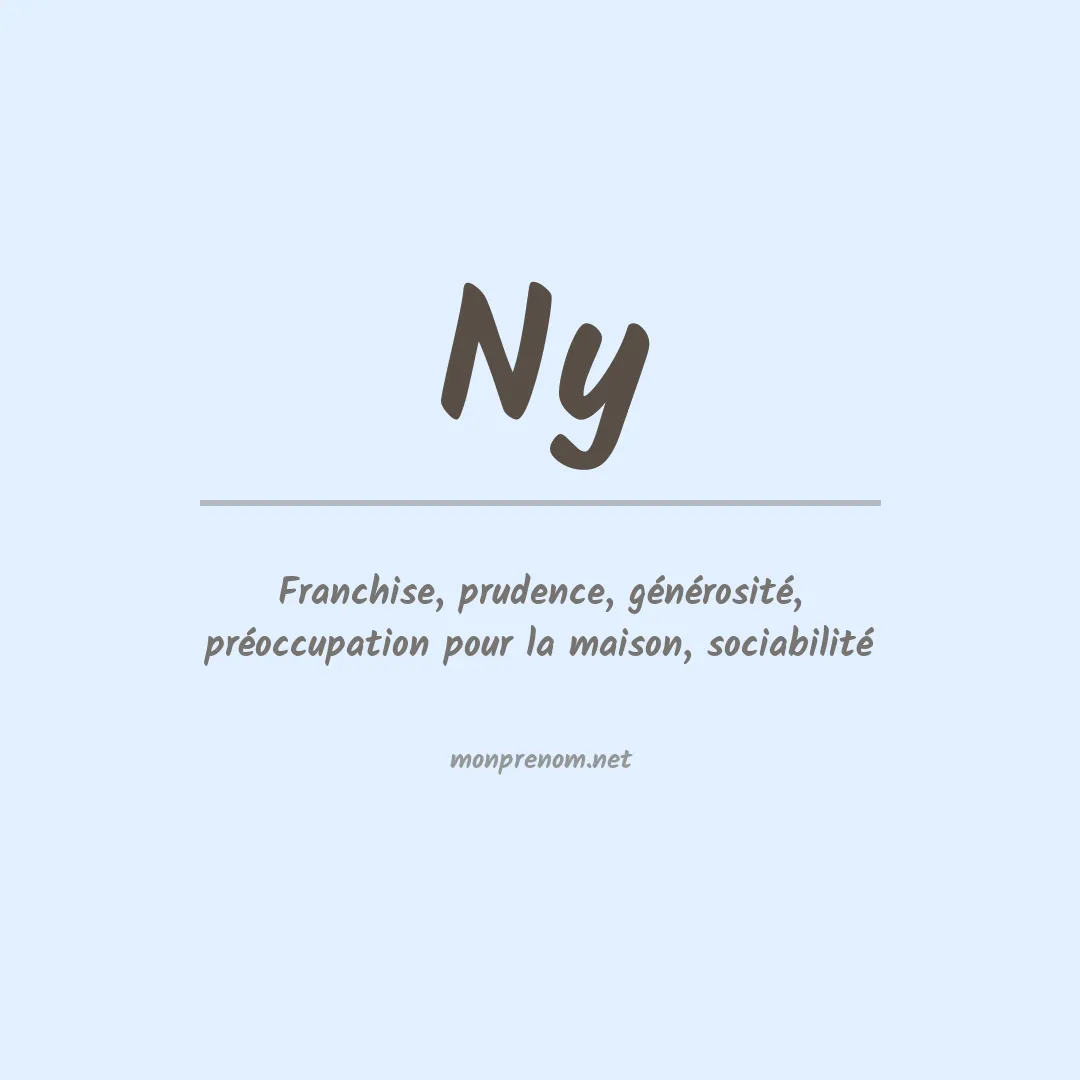 Signification du prénom Ny